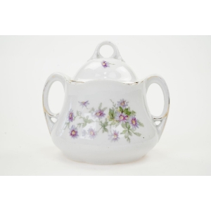 67640 CUDOWNA SECESJA UROCZA CUKIERNICA STARUSZKA FIOLETOWE KWIECIE (2).JPG