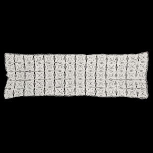 SZYDEŁKO BIEŻNIK SERWETA W BIELI 104 X 35 CM