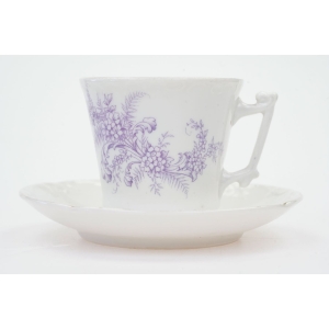 67827 C.T. ALTWASSER FILIŻANKA PATYCZAK STARUSZEK ZE SPODKIEM FIOLETOWE KWIECIE (2).JPG