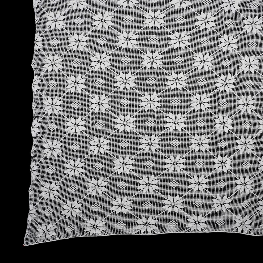 67837 SZYDEŁKO ŁADNA MAŁA FIRANKA LUB OBRUS W GWIAZDKI W BIELI 140 X 128 CM (1).jpg