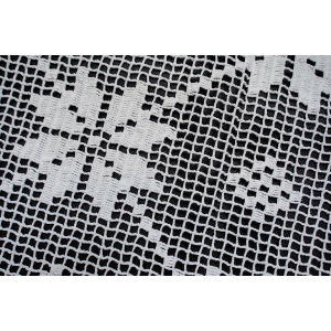 67837 SZYDEŁKO ŁADNA MAŁA FIRANKA LUB OBRUS W GWIAZDKI W BIELI 140 X 128 CM (3).JPG