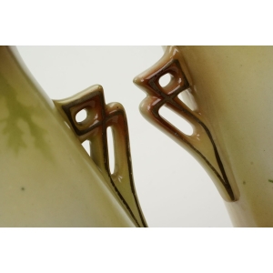 68030 CZECHOSŁOWACJA ART-DECO PARA WAZONÓW I ŻARDINIERA NA KOMINEK PTAKI (5).JPG