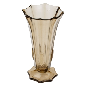 VAL SAINT LAMBERT RZADKI FASON MAMELUK BRUNATNY WAZON W STYLU ART-DECO