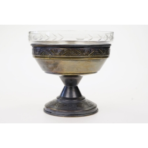 68140 PLATEROWANA PATERA ZE SZKLANYM WKŁADEM ART-DECO (2).JPG