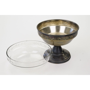 68140 PLATEROWANA PATERA ZE SZKLANYM WKŁADEM ART-DECO (4).JPG