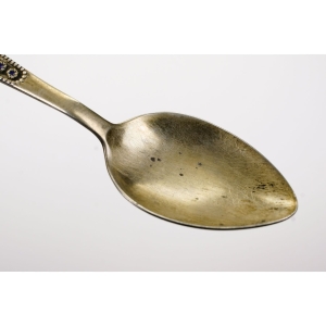 68196 ROSJA KOMPLET 5 EMALIOWNYCH SREBRNYCH ŁYŻECZEK DO KAWY PRÓBA 875 WAGA ŁĄCZNA 75,8 G (3).JPG