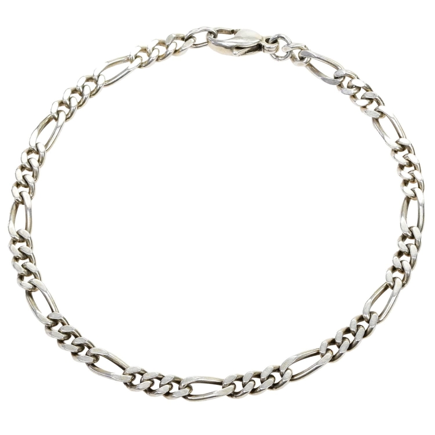 68243 SREBRO PRÓBA 925 BRANSOLETKA MĘSKA O SPLOCIE FIGARO 9,9 G DŁUGOŚĆ 21,5 CM (1).jpg