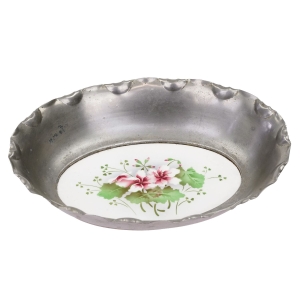 68340 T. PAETSCH CERAMICZNA OWALNA MISA KOSZYK PATERA KWIATY (1).jpg