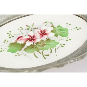 68340 T. PAETSCH CERAMICZNA OWALNA MISA KOSZYK PATERA KWIATY (3).JPG