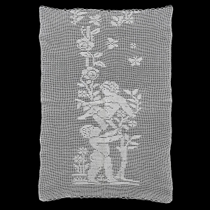 68389 SZYDEŁKO ZAZDROSTKA FIRANECZKA Z AMORKAMI WŚRÓD KWIATÓW 91 X 62 CM (1).jpg