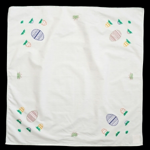 WIELKANOC RĘCZNIE WYSZYWANY OBRUS PISANKI 95 X 94 CM