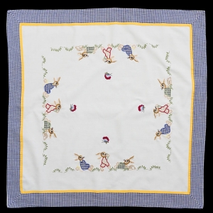 WIELKANOC OBRUS ŚWIĄTECZNY W STYLU RETRO 84 X 83 CM