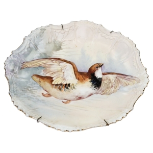 COIFFE LIMOGES PIĘKNA RĘCZNIE MALOWANA PATERA Z PTAKIEM