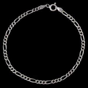 SREBRO PRÓBA 925 BRANSOLETKA O SPLOCIE FIGARO 3,1 G DŁUGOŚĆ 19 CM
