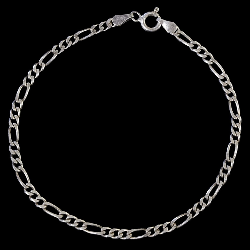 68706 SREBRO PRÓBA 925 BRANSOLETKA O SPLOCIE FIGARO 3,1 G DŁUGOŚĆ 19 CM (1).jpg