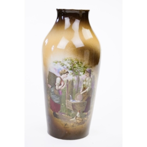 68806 STARY PIĘKNY WAZON ZE SCENKĄ WIEJSKĄ II (2).JPG