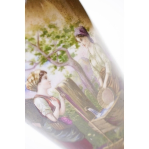 68806 STARY PIĘKNY WAZON ZE SCENKĄ WIEJSKĄ II (3).JPG