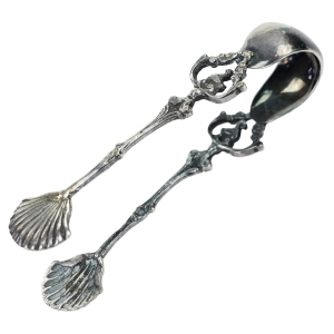 PLATEROWANE SREBREM SZCZYPCE DO CUKRU