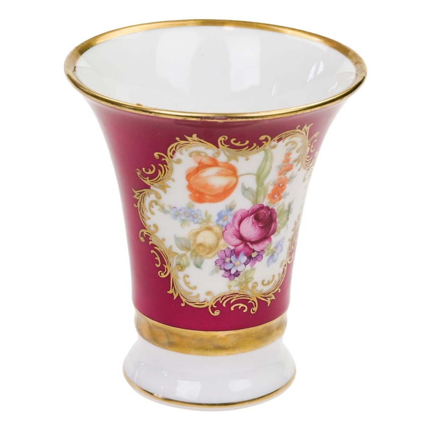 68965 SCHUMANN ŚLICZNY BORDOWY WAZON KRATER KOLOROWE KWIATY (1).jpg
