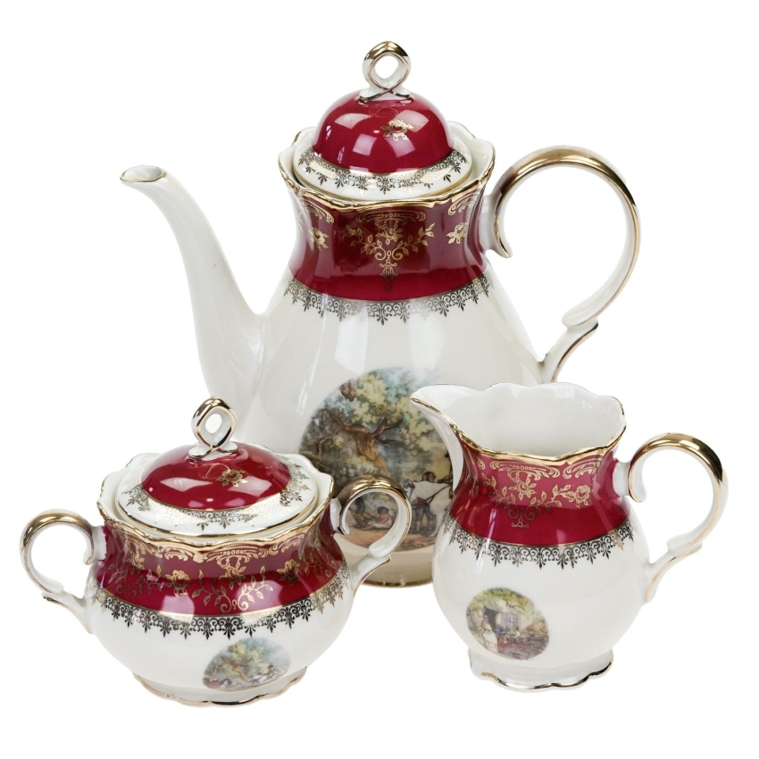 68966 ZEH SCHERZER KOŚĆ SŁONIOWA ZŁOCENIA, BORDOWY GARNITUR DO MOKKI ZE SCENKAMI (1).jpg