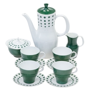 69071 THOMAS ROSENTHAL T. WIRKKALA FINLANDIA GRÜN ŚWIETNY SERWIS DO KAWY NA 4 OSÓB (1).jpg