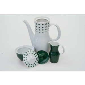 69071 THOMAS ROSENTHAL T. WIRKKALA FINLANDIA GRÜN ŚWIETNY SERWIS DO KAWY NA 4 OSÓB (5).JPG