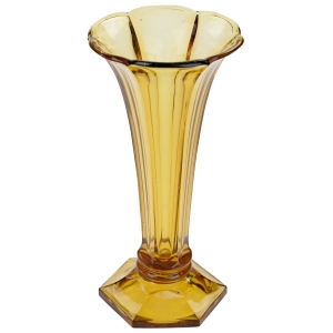 VAL SAINT LAMBERT AMERICAIN CUDOWNY BURSZTYNOWY WAZON SYGNOWANY