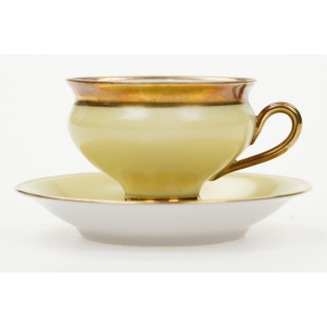 67396 KPM KOPENHAGA CYTRYNOWA FILIŻANKA ZE SPODKIEM (2).JPG