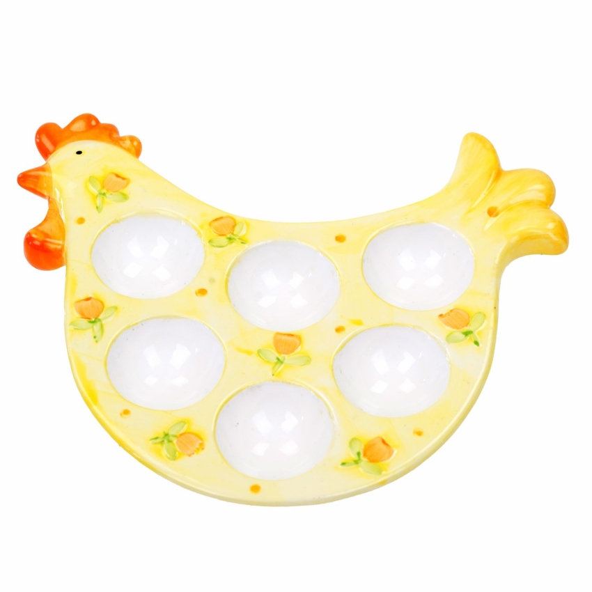 69276 WIELKANOC BARWNA RĘCZNIE MALOWANA CERAMICZNA PATERA NA JAJKA W KSZTAŁCIE KURY (1).jpg