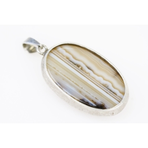 69443 ŁADNA ZAWIESZKA WISIOR Z SZARYM PASIASTYM KAMIENIEM WAGA 8 G (3).JPG