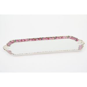 69912 ŚLICZNA TACA PATERA RÓŻANA BORDIURA I ZŁOCENIA (2).JPG