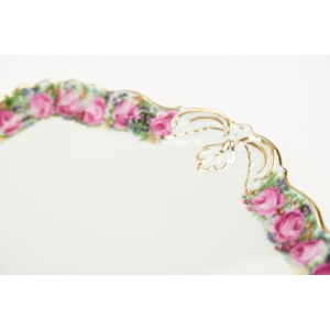 69912 ŚLICZNA TACA PATERA RÓŻANA BORDIURA I ZŁOCENIA (3).JPG