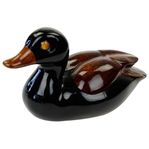 69933 CERAMICZNA KACZKA FIGURA KACZORA CZARNO-BRĄZOWA (1).jpg