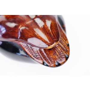 69933 CERAMICZNA KACZKA FIGURA KACZORA CZARNO-BRĄZOWA (4).JPG