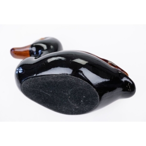 69933 CERAMICZNA KACZKA FIGURA KACZORA CZARNO-BRĄZOWA (6).JPG