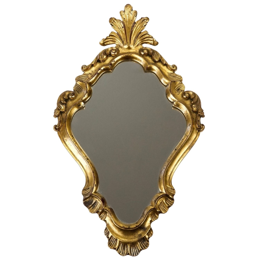 70004 PIĘKNE STYLIZOWANE LUSTRO W ZŁOTEJ RAMIE O WYMYŚLNYM KSZTAŁCIE 51 x 31 cm (1).jpg