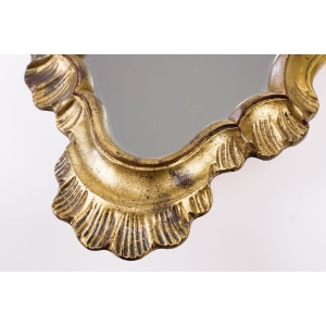 70004 PIĘKNE STYLIZOWANE LUSTRO W ZŁOTEJ RAMIE O WYMYŚLNYM KSZTAŁCIE 51 x 31 cm (2).JPG