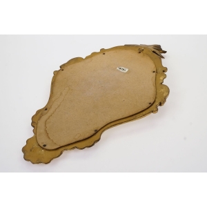 70004 PIĘKNE STYLIZOWANE LUSTRO W ZŁOTEJ RAMIE O WYMYŚLNYM KSZTAŁCIE 51 x 31 cm (6).JPG