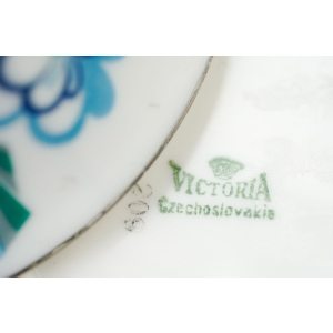 70029 VICTORIA GRANIASTA ŚNIADANIÓWKA NIEBIESKIE KWIATY CZESKIE ART-DECO (5).JPG