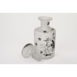 70051 STARA KARAFKA NA PERFUMY OGRODNIK I FIOŁKI I (3).JPG