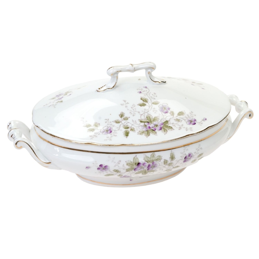 70154 SECESJA WAZA TERYNA CAŁA W FIOŁKI RĘCZNIE MALOWANE CUDEŃKO (1).jpg