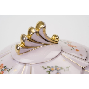 70162 HAVILAND DUŻA BOMBONIERA ART-DECO Z RÓŻOWEJ PORCELANY ORIENTALNE DEKORACJE (2).JPG