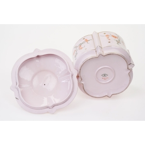 70162 HAVILAND DUŻA BOMBONIERA ART-DECO Z RÓŻOWEJ PORCELANY ORIENTALNE DEKORACJE (5).JPG