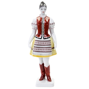 HOLLOHAZA DUŻA FIGURA NIEWIASTY W STROJU LUDOWYM