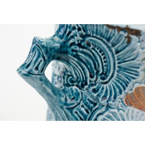 70216 ART NOUVEAU MAJOLIKA DONICA OSŁONKA NA DONICZKĘ PEJZAŻE (4).JPG