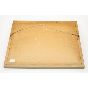 70223 DUŻA AKWARELA Z WIDOKIEM PARYŻA W RAMIE ZA SZKŁEM NOTRE DAME SYGNOWANA (5).JPG