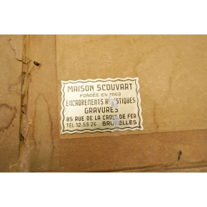 70223 DUŻA AKWARELA Z WIDOKIEM PARYŻA W RAMIE ZA SZKŁEM NOTRE DAME SYGNOWANA (6).JPG