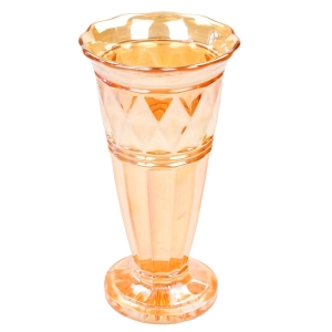 70241 CARNIVAL GLASS IRYZOWANY WAZON Z ŁADNYM GEOMETRYCZNYM SZLACZKIEM (1).jpg