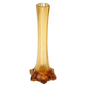 STARY BURSZTYNOWY WAZON FLET NA JEDNĄ RÓŻĘ MAŁY I SŁODKI