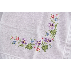 70339 HAFT KRZYŻYKOWY OBRUS RĘCZNIE WYSZYWANY KOLOROWE KWIATKI 79 X 78 CM (2).JPG